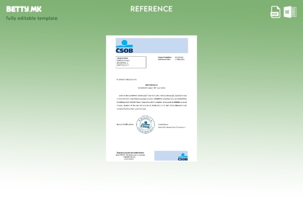 модерен стил Чешка CSOB референтен шаблон